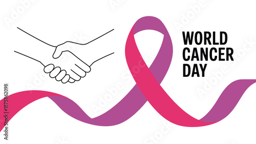 Celebrating world cancer day with unity and hope Vector