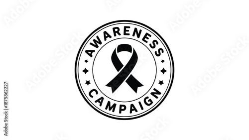Awareness campaign ribbon Vector