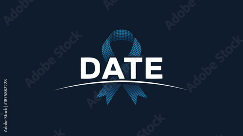 Awareness ribbon for date Vector