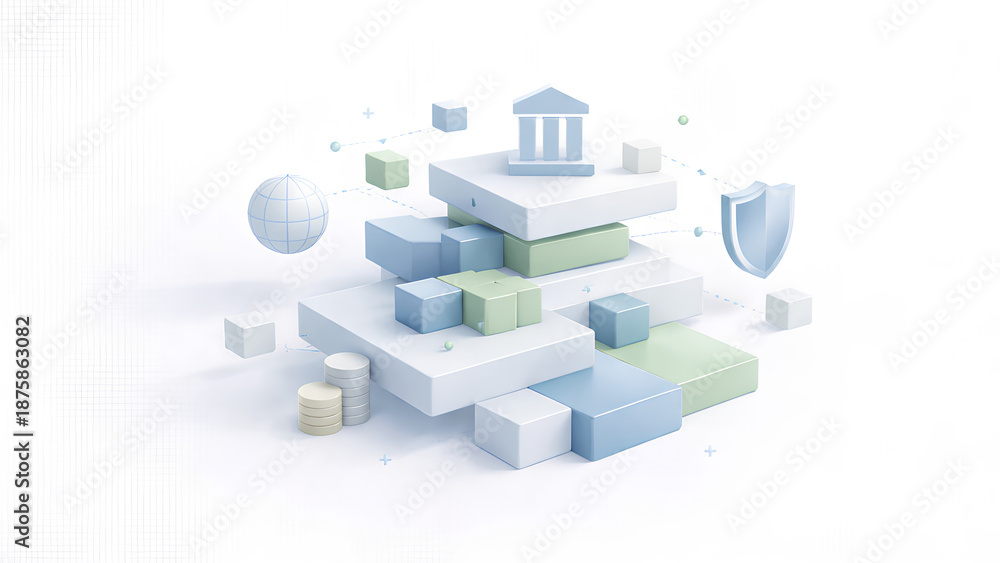 Naklejka premium enterprise analytics platform concept with abstract data structures
