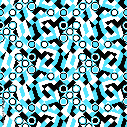 Diagonal geometrical pattern background design - repeating seamless vector graphic with simple shapes