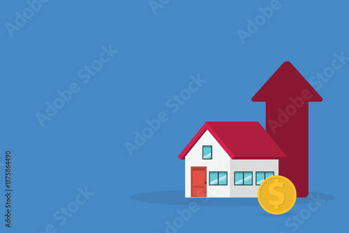 Home expenses and costs of living going up. Home crisis concept	