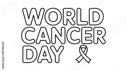 Celebrating world cancer day Vector