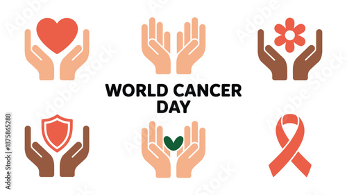 Celebrating world cancer day Vector