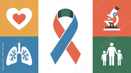 Awareness and support for health causes Vector