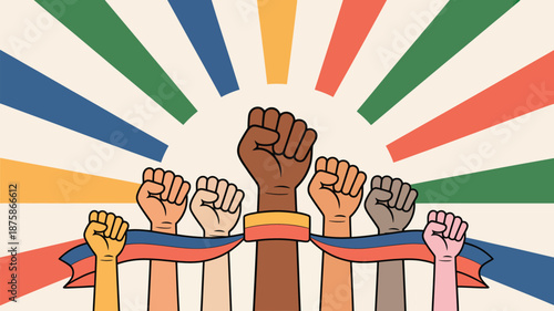 United hands in diversity Vector