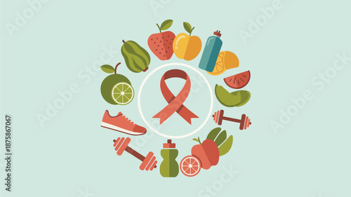 Healthy living and awareness Vector
