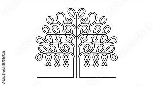 Tree of awareness ribbons Vector