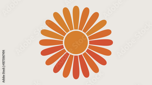 Simple sunflower design Vector