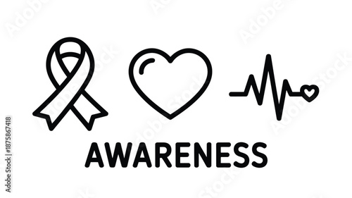 Symbols of health awareness Vector