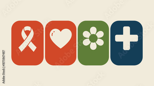 Awareness symbols for health and hope Vector