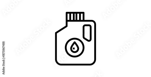Fuel oil container icon minimal black line illustration industrial symbol