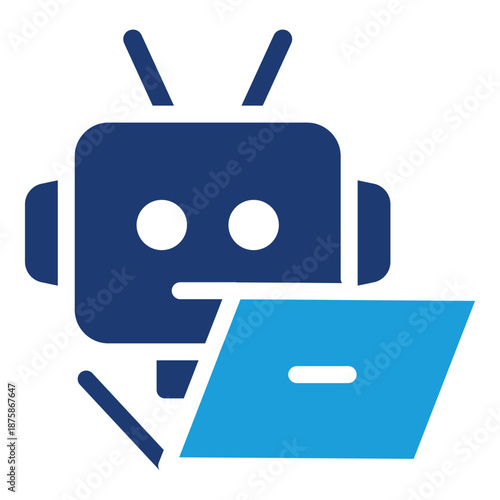 bot assistant colored icon vector design good for web or mobile app