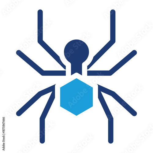 spider bot colored icon vector design good for web or mobile app