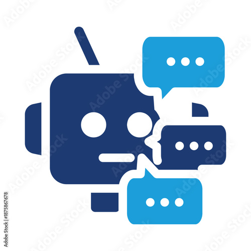 ai chat bot colored icon vector design good for web or mobile app