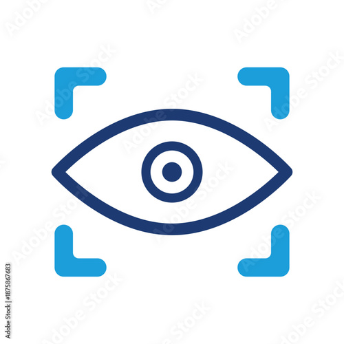 computer vision colored icon vector design good for web or mobile app