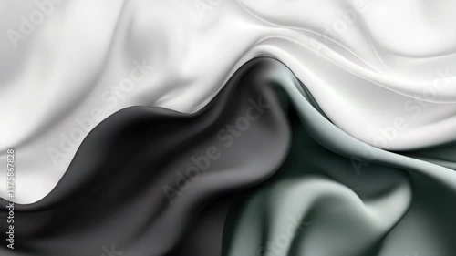 Wallpaper Mural Otherworldly terrain with waves of light and dark gray substance Torontodigital.ca