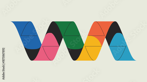 Colorful wavy pattern Vector