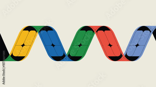 Vibrant wavy pattern Vector