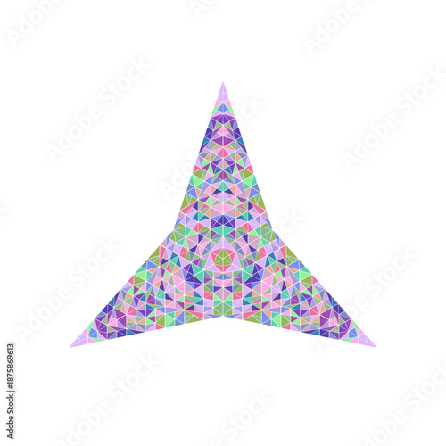 Abstract tiled mosaic ornament star logo template - geometrical ornamental colorful vector design element