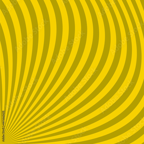 Psychedelic abstract geometric curved starburst background design