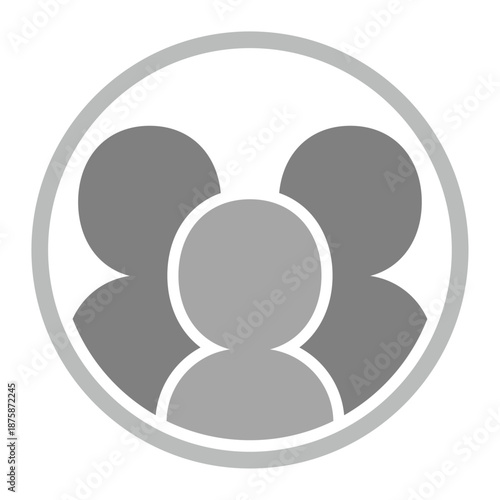 三人の人物の円形アイコン