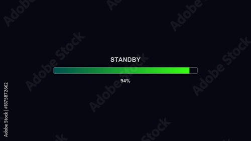Wallpaper Mural Stylish modern progress bar animation shows vibrant colors while indicating standby status with 100 percent completion Torontodigital.ca