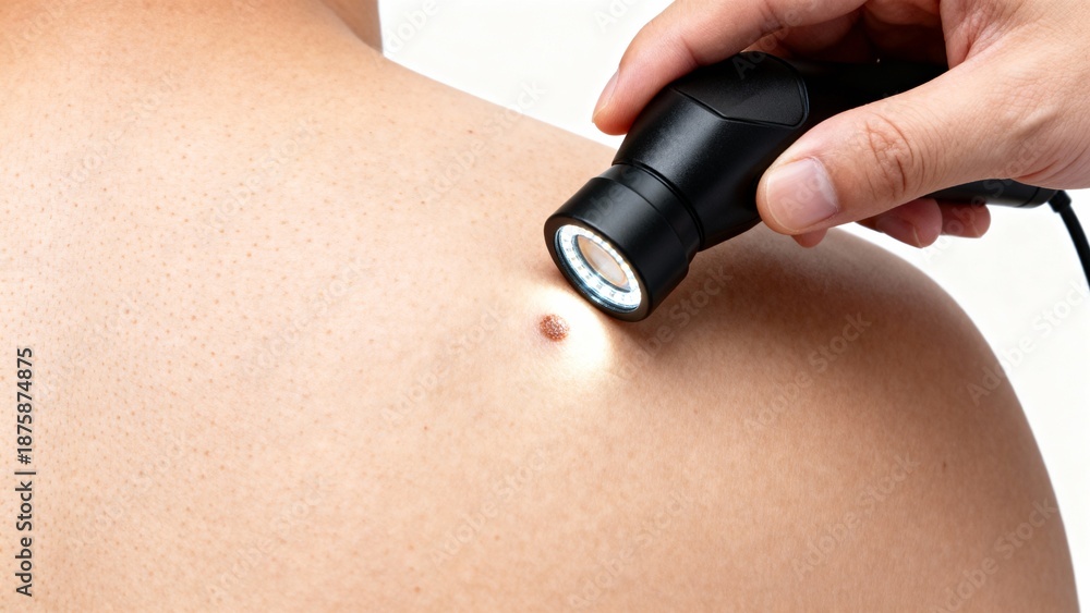 Fototapeta premium Dermoscopy Skin Check Up Pigment Spot Analysis Clinic