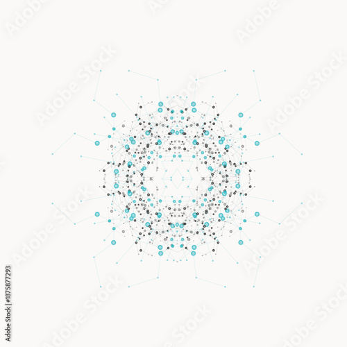 Abstract bright simple technology vector background. Connection structure