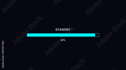 Wallpaper Mural Stylish modern progress bar animation with vibrant colors during standby state Torontodigital.ca