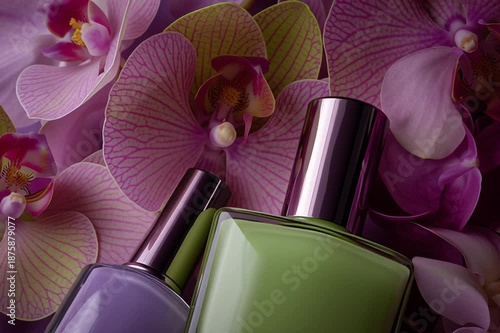 The basis for innovative program for the cosmetics and perfumery industry in the colors Shale Green and Amethyst Orchid of the Pantone 2026 palette