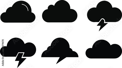 Set of diverse graphic shield silhouettes and emblem designs, offering symbols of protection, security, and achievement for digital assets and branding