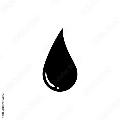Water Drop Silhouette Vector Icon