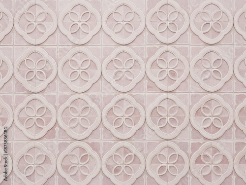 Pastel-colored Moroccan tile background image