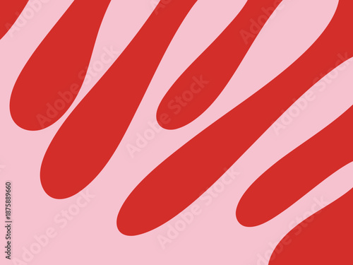 Fluid Organic Vector Shapes Banner in Pink and Red. Abstract Contemporary Template for Cards, Flyers, Social Media, and Web