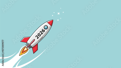 2026 rocket launch symbolizing future aspirations and progress towards new annual objectives