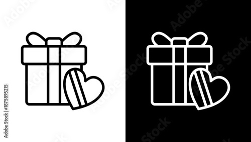 Valentine White Icon Set Vector 