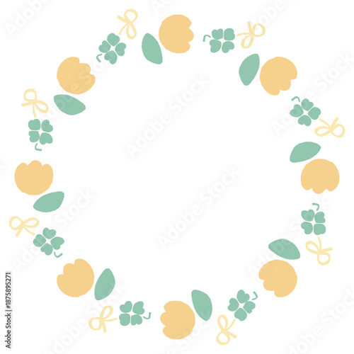 ふんわり春色 卒園・入園シリーズ｜チューリップのリース
Soft Pastel Spring Graduation & Entrance Series | Tulip Wreath