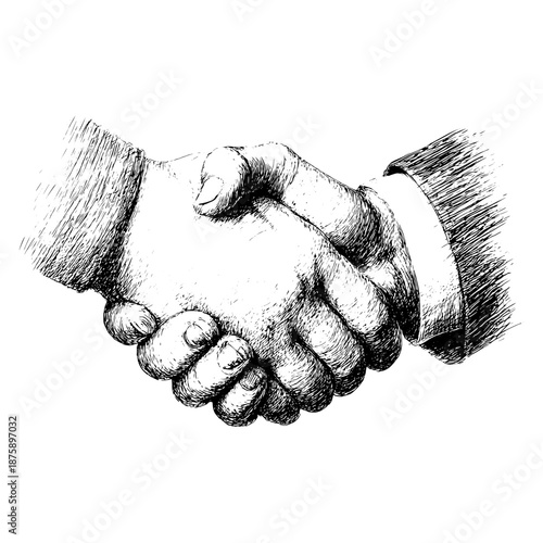 Hands shake to mark agreement in business or friendship setting