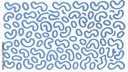 Light blue abstract pattern composed of single curved lines on white background for design