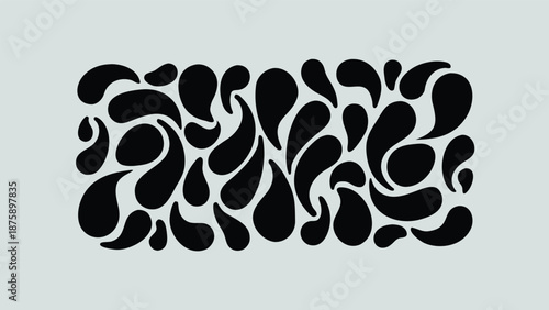 Abstract vector design with long ribbon like shapes on gray background for creative projects