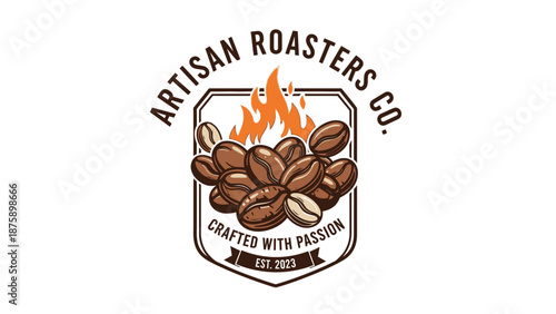 Artisan Roasters Coffee Logo Design Element.