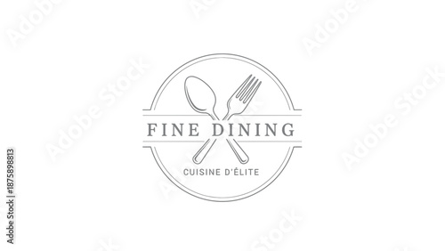 Fine Dining Logo with Utensils Design.