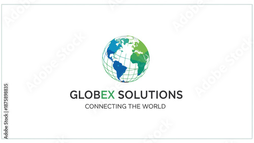 Globe Logo with Company Name and Slogan.
