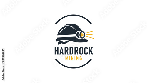 Hardrock Mining Logo Design Element.