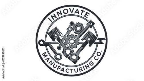 Innovate Manufacturing Co Logo with Gears.