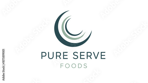 Pure Serve Foods Logo Design Element.
