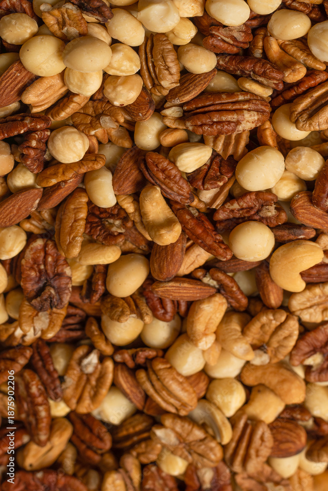 Obraz premium Mix of nuts as a background.