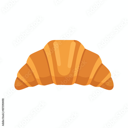 Golden Flaky Croissant Illustration