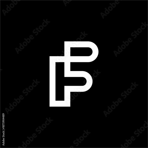 Interlocking geometric lines forming a modern, high-contrast letter F monogram.